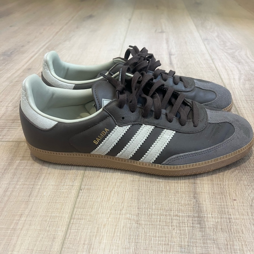 Adidas Samba Chocolate and Cream Sneakers